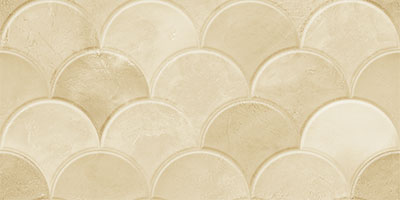 scallop crema decor ceramic wall