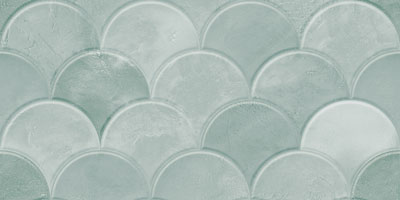 scallop blue decor ceramic wall