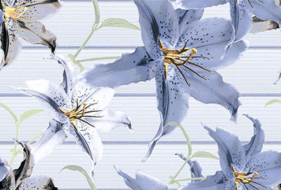iris bloom decor ceramic wall