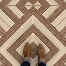 rhombus planks floor tile