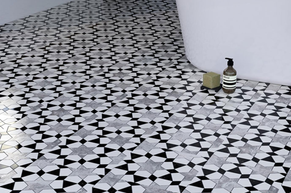 Elegant patterns of mosaic tiles