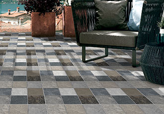 Outdoor Floor Tiles cubix-azul +'