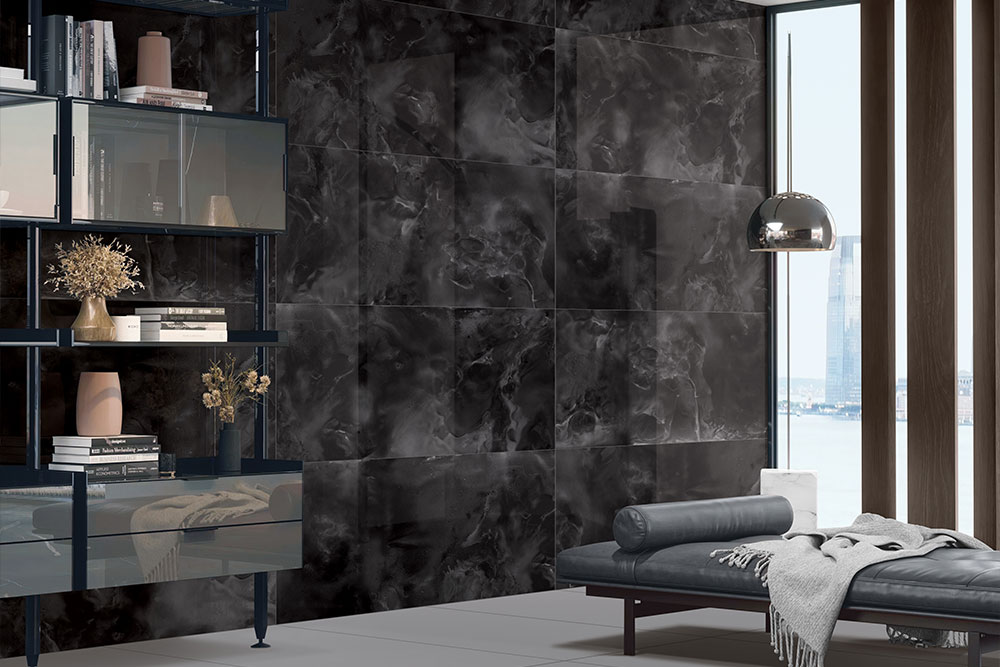 Tiles Looks Roch Buy Black Onyx Tile | Glazed Vitrified Tiles - Nitco Tiles & Marble