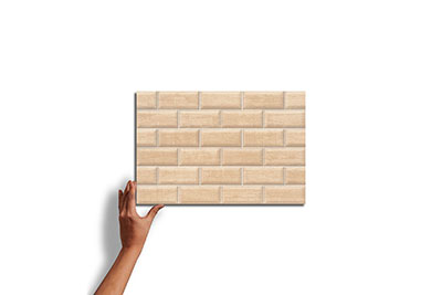 Brick Wood BeigeCeramic Wall